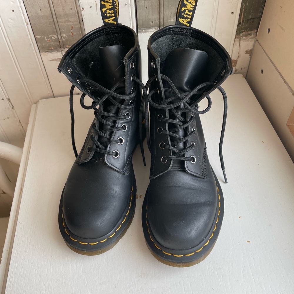 Dr martens Black Leather Lace-Up Boots